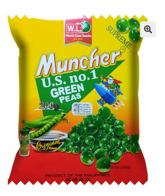 Muncher Green Peas 227g